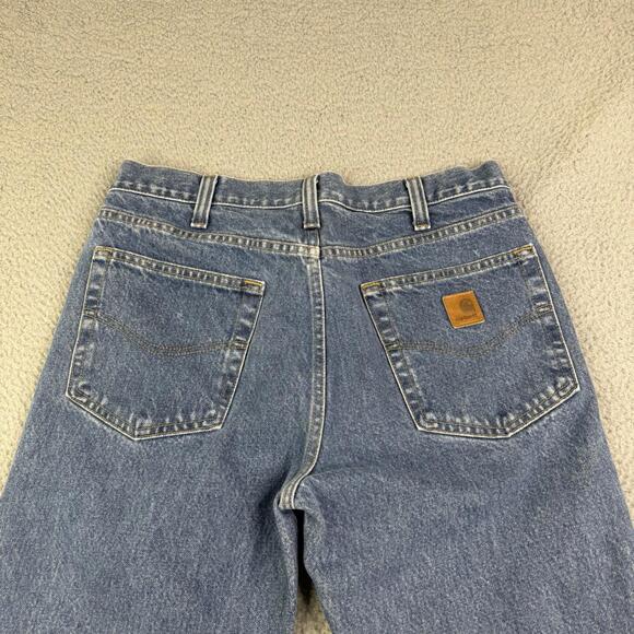 Carhartt Men's Jeans 32x23 Altered Blue Traditional Fit Straight Leg Denim - Picture 10 of 11